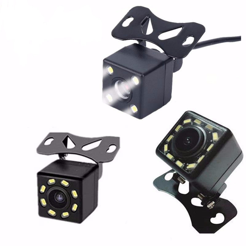 Wide Angle HD Car Rearview Camera, Veículo Backup Câmera reversa, Vídeo de visão traseira, 12 LED Night Vision, Câmera de estacionamento