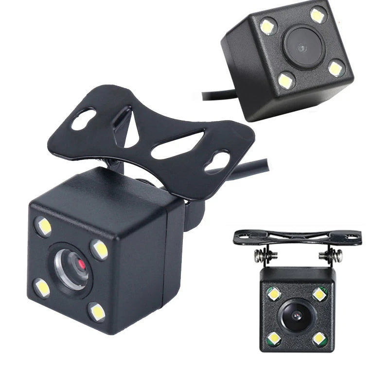 Wide Angle HD Car Rearview Camera, Veículo Backup Câmera reversa, Vídeo de visão traseira, 12 LED Night Vision, Câmera de estacionamento