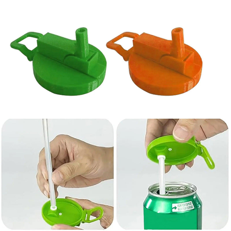 Tampas de Silicone Reutilizáveis para Latas de Refrigerante com Canudos – Solução Prática e Sustentável para Suas Bebidas!