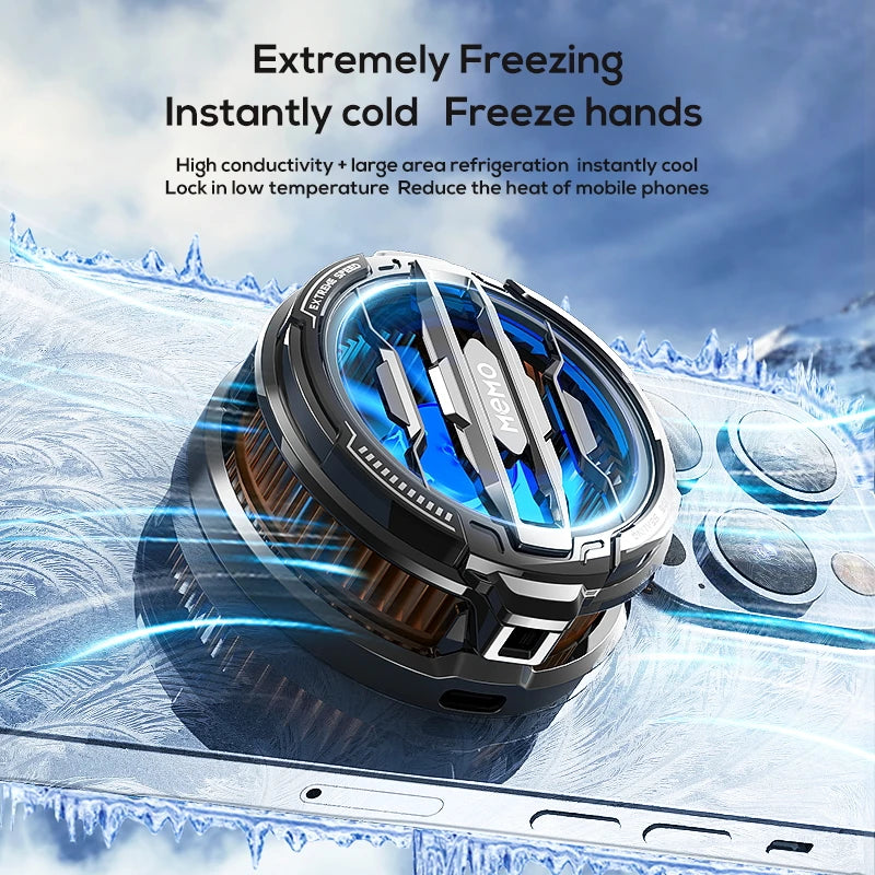 Memo cx08 cx07 refrigerador do telefone móvel ventilador de refrigeração magnética caso radiador para pubg gaming volta clipe dissipador calor fresco para smartphones