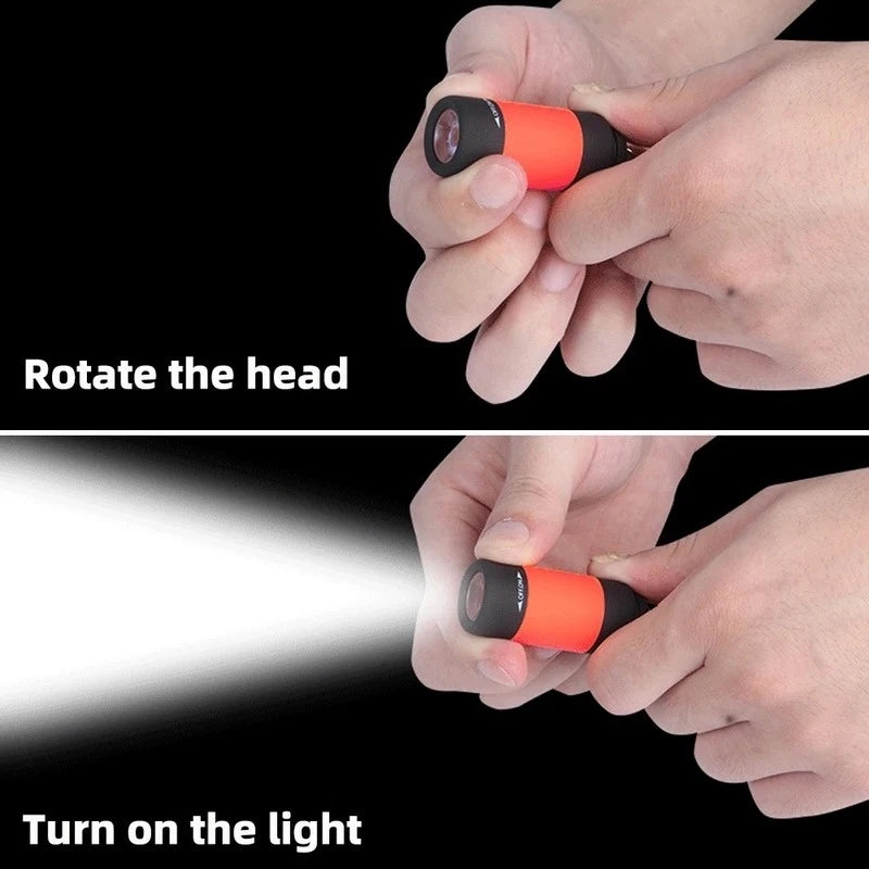Led micro lanterna de bolso portátil usb recarregável chaveiro lanterna à prova dwaterproof água casa ao ar livre caminhadas acampamento lanterna
