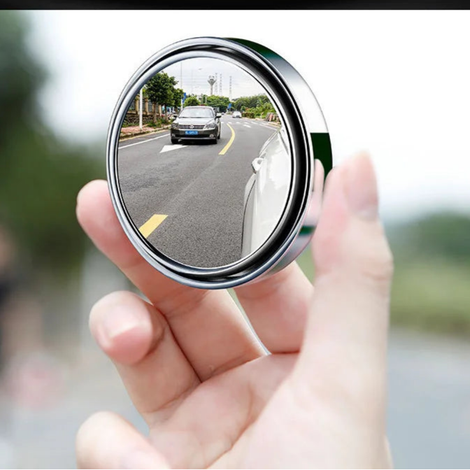 Espelho ajustável de ponto cego para carro, espelho convexo retrovisor auxiliar, espelhos redondos de grande angular para carro reverso, 360 graus, 2pcs