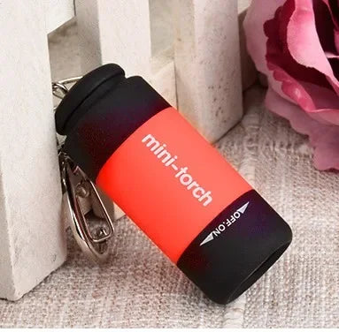Led micro lanterna de bolso portátil usb recarregável chaveiro lanterna à prova dwaterproof água casa ao ar livre caminhadas acampamento lanterna