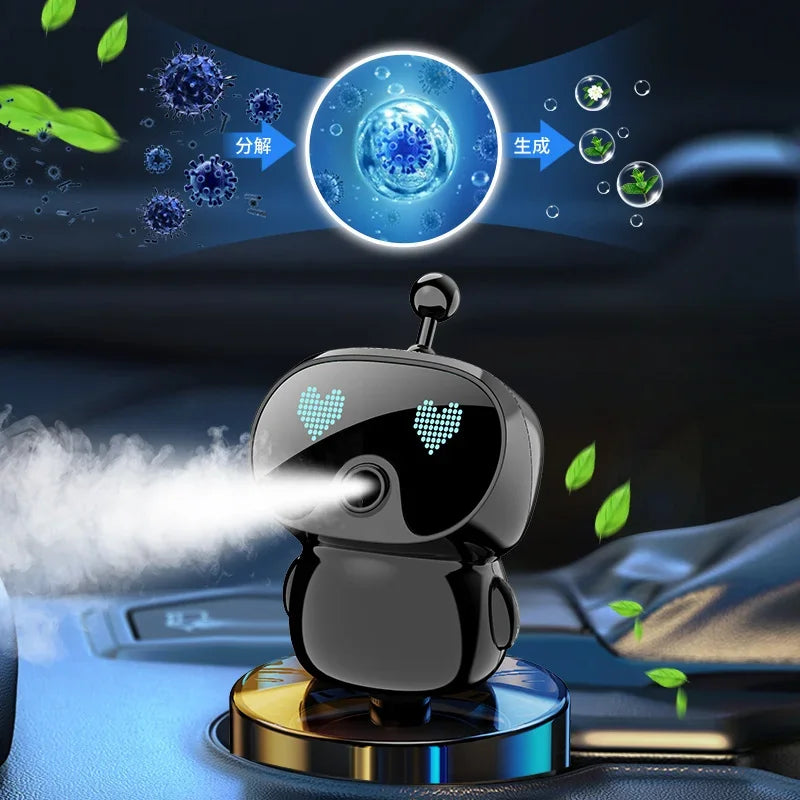 Robô avançado inteligente máquina de aromaterapia spray automático perfume de carro avançado fragrância de longa duração ambientador de carro