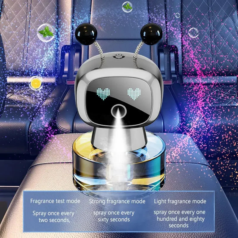 Robô avançado inteligente máquina de aromaterapia spray automático perfume de carro avançado fragrância de longa duração ambientador de carro