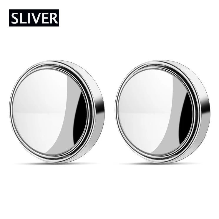 Espelho ajustável de ponto cego para carro, espelho convexo retrovisor auxiliar, espelhos redondos de grande angular para carro reverso, 360 graus, 2pcs