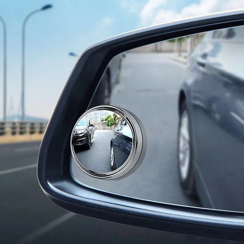 Espelho ajustável de ponto cego para carro, espelho convexo retrovisor auxiliar, espelhos redondos de grande angular para carro reverso, 360 graus, 2pcs