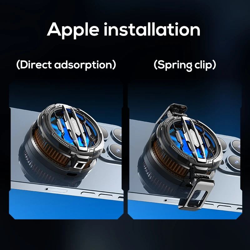 Memo cx08 cx07 refrigerador do telefone móvel ventilador de refrigeração magnética caso radiador para pubg gaming volta clipe dissipador calor fresco para smartphones