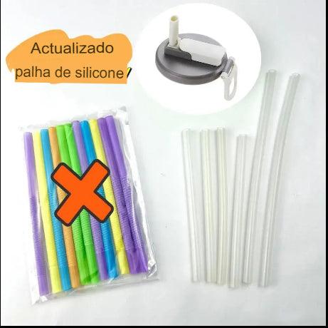 Tampas de Silicone Reutilizáveis para Latas de Refrigerante com Canudos – Solução Prática e Sustentável para Suas Bebidas!
