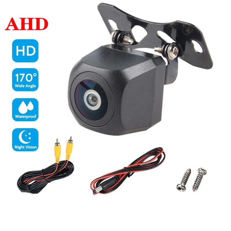 Ahd câmera de visão traseira do carro 12v visão noturna backup estacionamento câmera reversa à prova dwaterproof água hd imagem colorida câmera vídeo veículo