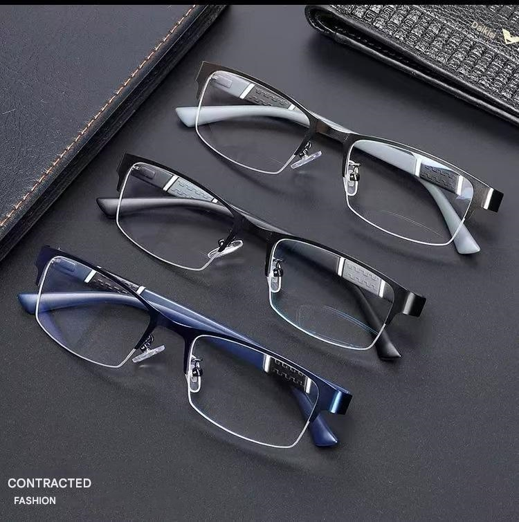 Óculos Anti-radiação masculino clássico meia armação óculos masculino feminino Anti-luz azul Compu